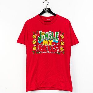 Jingle My Bells Christmas Humor T-Shirt Medium VTG 90s Holiday Retro